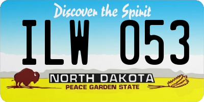 ND license plate ILW053