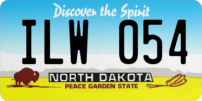 ND license plate ILW054