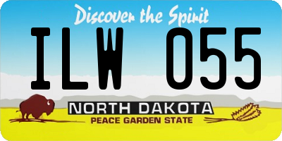 ND license plate ILW055