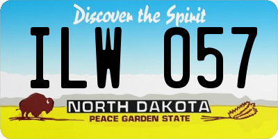 ND license plate ILW057