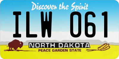 ND license plate ILW061