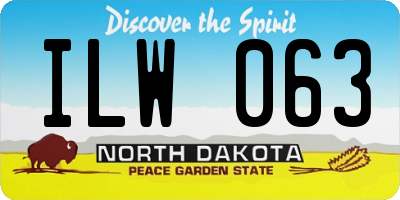 ND license plate ILW063