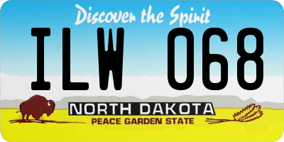 ND license plate ILW068