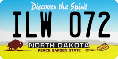 ND license plate ILW072