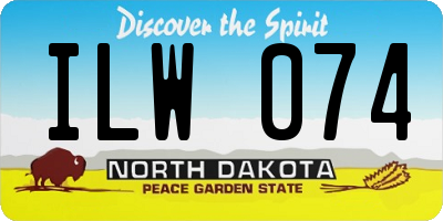 ND license plate ILW074