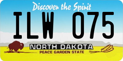 ND license plate ILW075