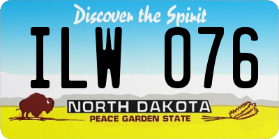 ND license plate ILW076