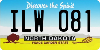 ND license plate ILW081