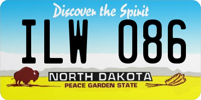 ND license plate ILW086