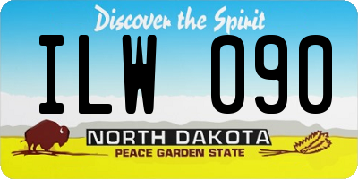 ND license plate ILW090