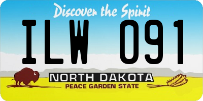 ND license plate ILW091