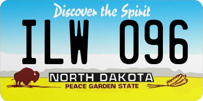 ND license plate ILW096