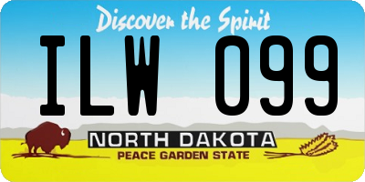 ND license plate ILW099