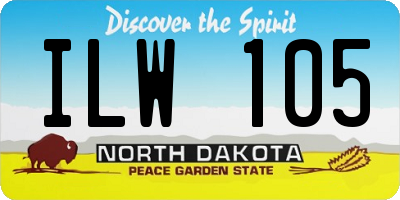 ND license plate ILW105