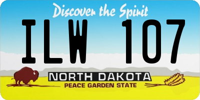 ND license plate ILW107