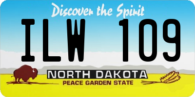 ND license plate ILW109