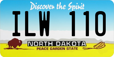 ND license plate ILW110