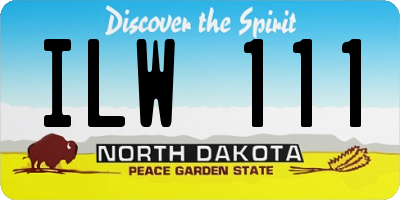 ND license plate ILW111