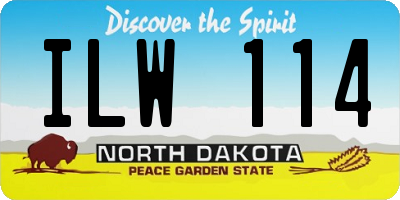 ND license plate ILW114