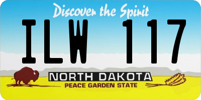 ND license plate ILW117