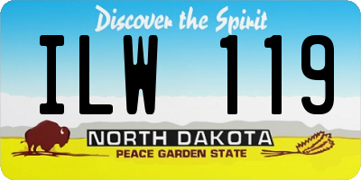 ND license plate ILW119