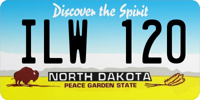 ND license plate ILW120