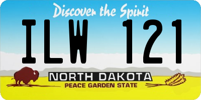 ND license plate ILW121