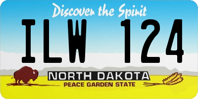 ND license plate ILW124