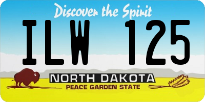 ND license plate ILW125