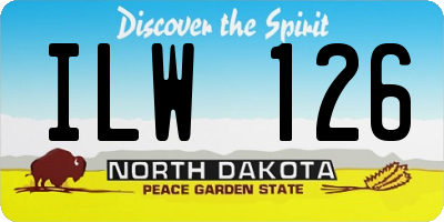 ND license plate ILW126