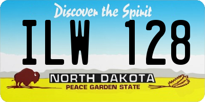 ND license plate ILW128