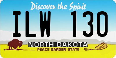 ND license plate ILW130