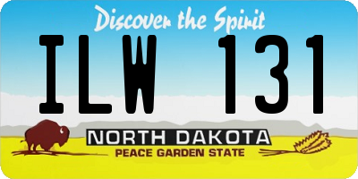 ND license plate ILW131
