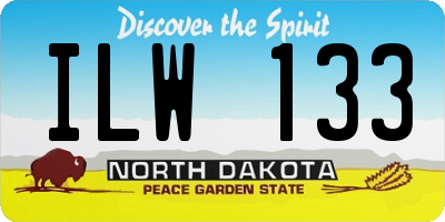 ND license plate ILW133