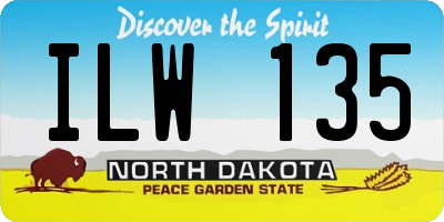 ND license plate ILW135