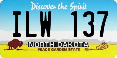 ND license plate ILW137