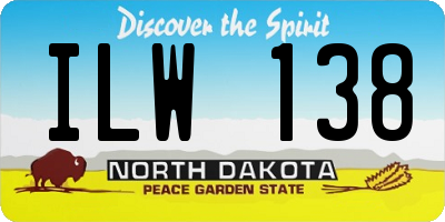 ND license plate ILW138