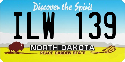 ND license plate ILW139