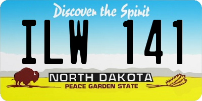 ND license plate ILW141