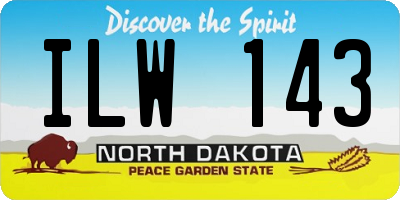 ND license plate ILW143