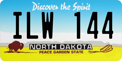 ND license plate ILW144