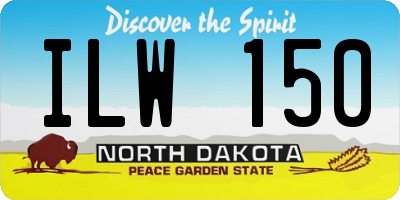 ND license plate ILW150