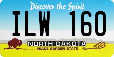 ND license plate ILW160