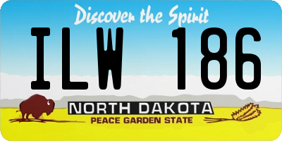 ND license plate ILW186
