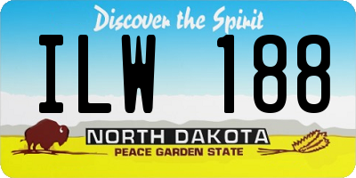 ND license plate ILW188