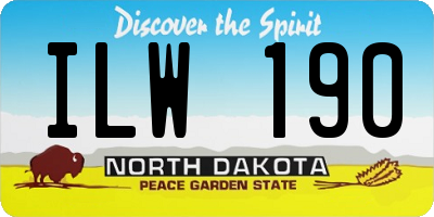 ND license plate ILW190