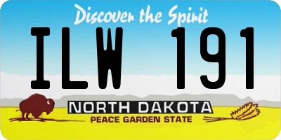 ND license plate ILW191