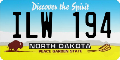 ND license plate ILW194