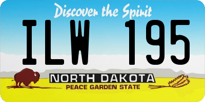 ND license plate ILW195
