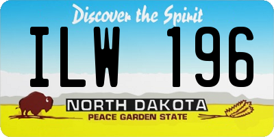 ND license plate ILW196